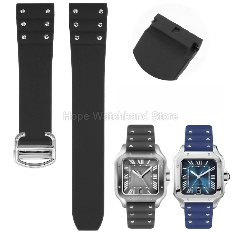 Cartier Watch Tank - 21mm Special Flat Interface Silicone Watch
