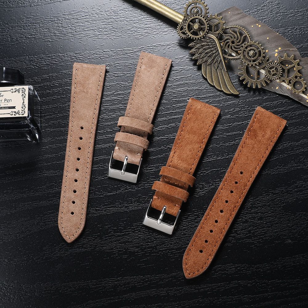 Suede Strap Watch - Quality Smooth Suede Watch Strap 18mm