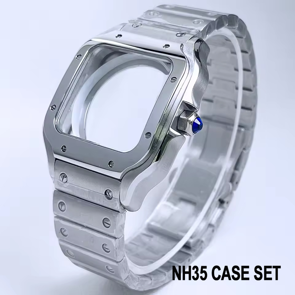 Cartier Watch Santos - 38mm NH35 case 316L polished stainless