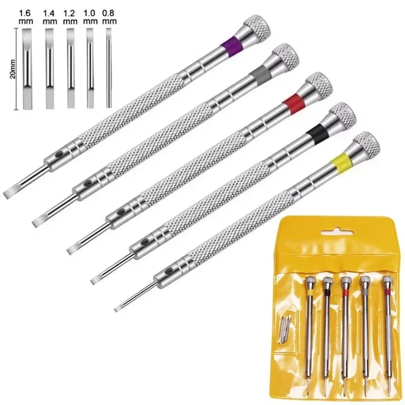 5pcs/Set 0.8-1.6mm Steel Screw - огляд і ціна Spring Bar Tool Set