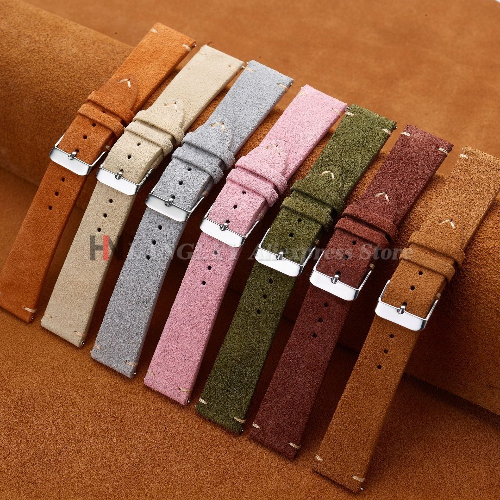 14/16mm 18mm 19mm 20mm 21mm 22 - огляд і ціна Suede Strap Watch
