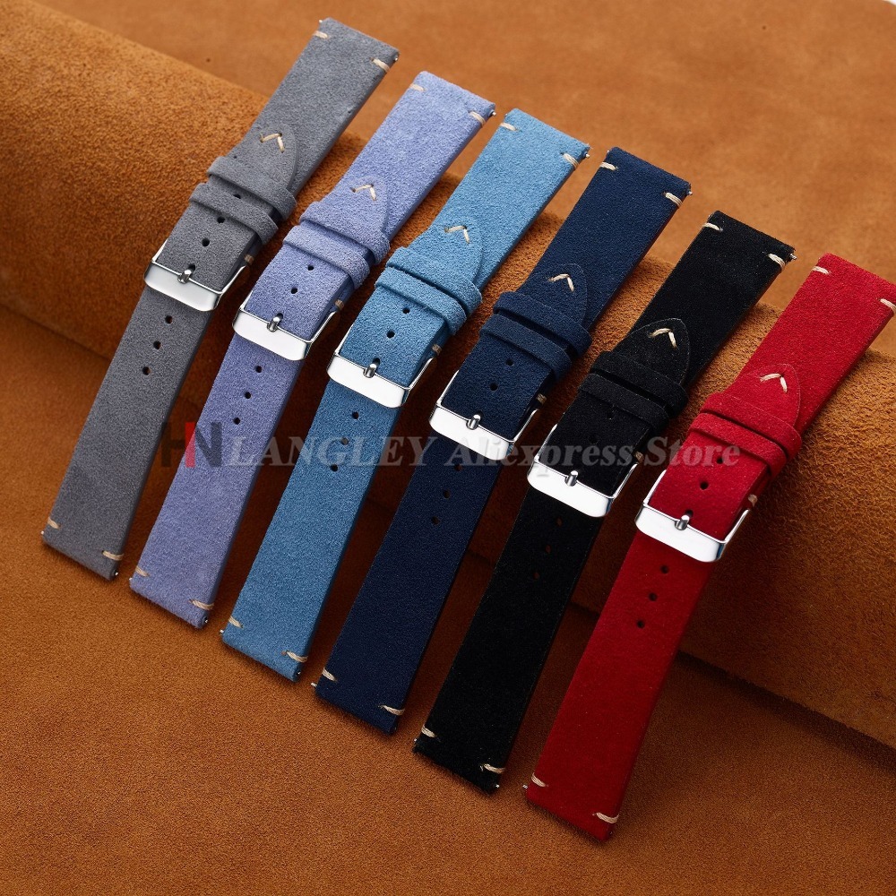 14/16mm 18mm 19mm 20mm 21mm 22 - огляд і ціна Suede Strap Watch